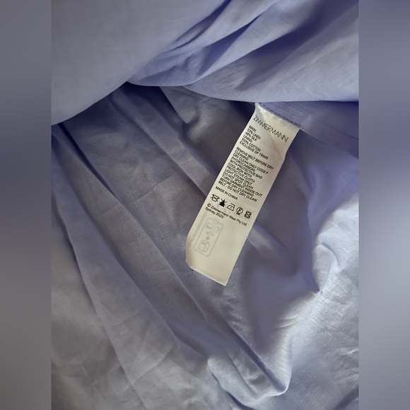 NWT Zimmermann Belted Linen Organza Maxi in Periwinkle Skirt 0 US4 - Picture 5 of 16
